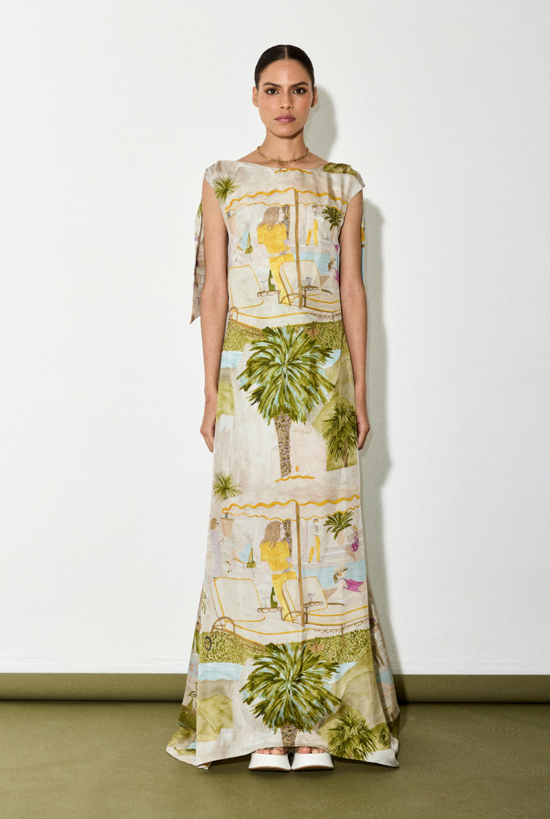 silk maxi dress sale XS / Poolside