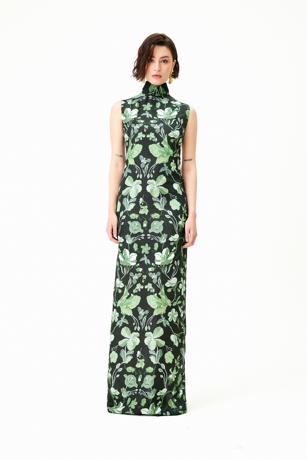 green emerald velvet dress Hera Dress in Brown – House of Thalassa main image 0